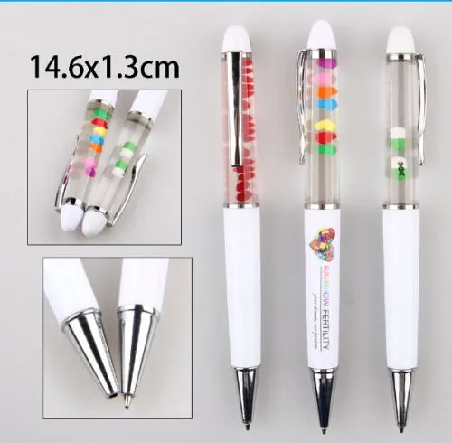 Mode flytande bollpenna med logotyp